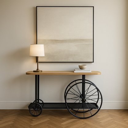 Craft Wheel Console Table
