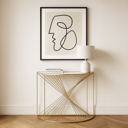 Liberty Half Moon Console Table