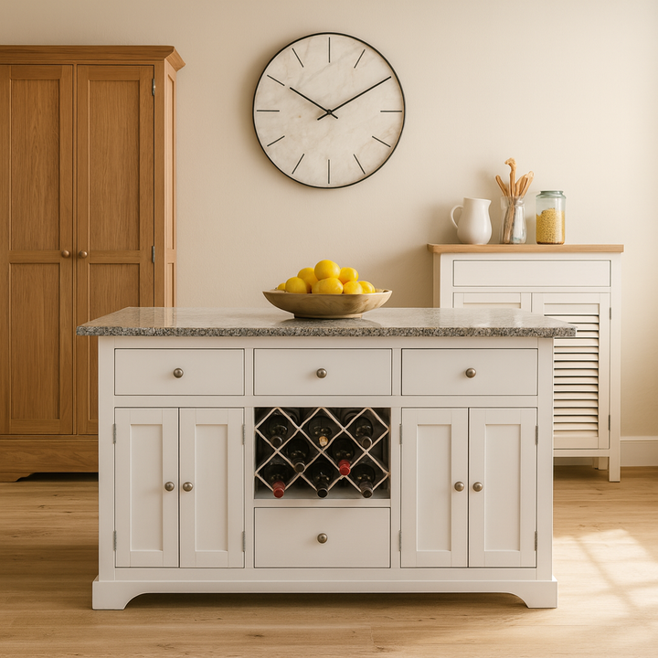 Windham White Painted Large Kitchen Island