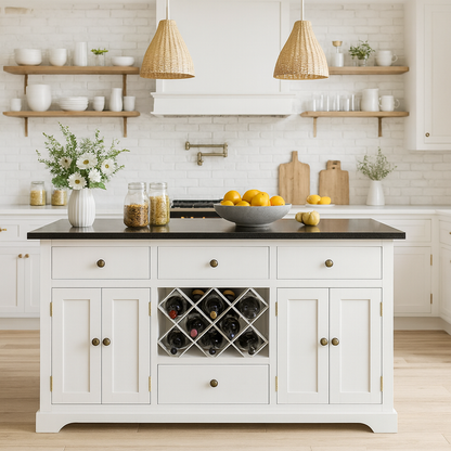 Windham White Painted Large Kitchen Island