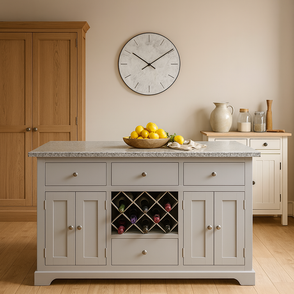 Windham Grey Painted Large Kitchen Island