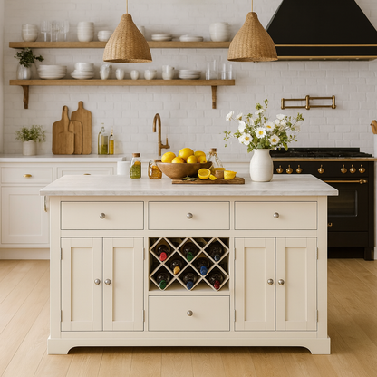 Windham Cream Painted Large Kitchen Island