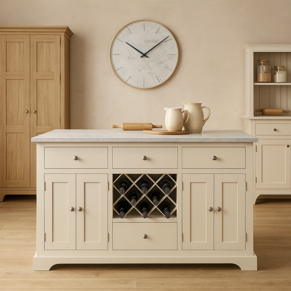 Windham Cream Painted Large Kitchen Island