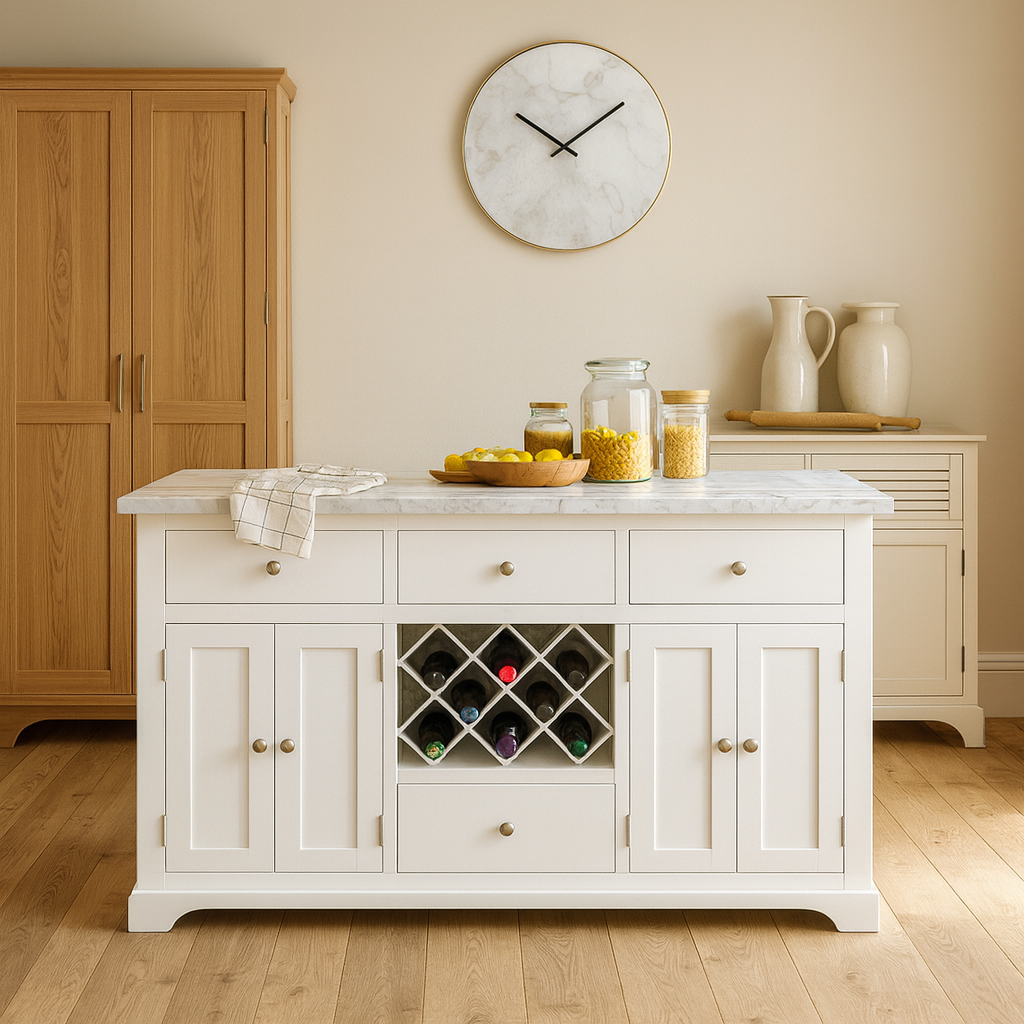 Windham White Painted Large Kitchen Island