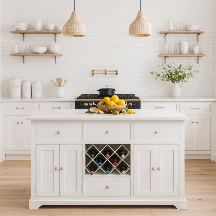 Windham White Painted Large Kitchen Island