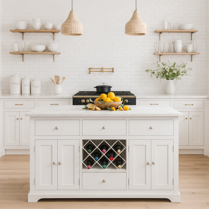 Windham White Painted Large Kitchen Island