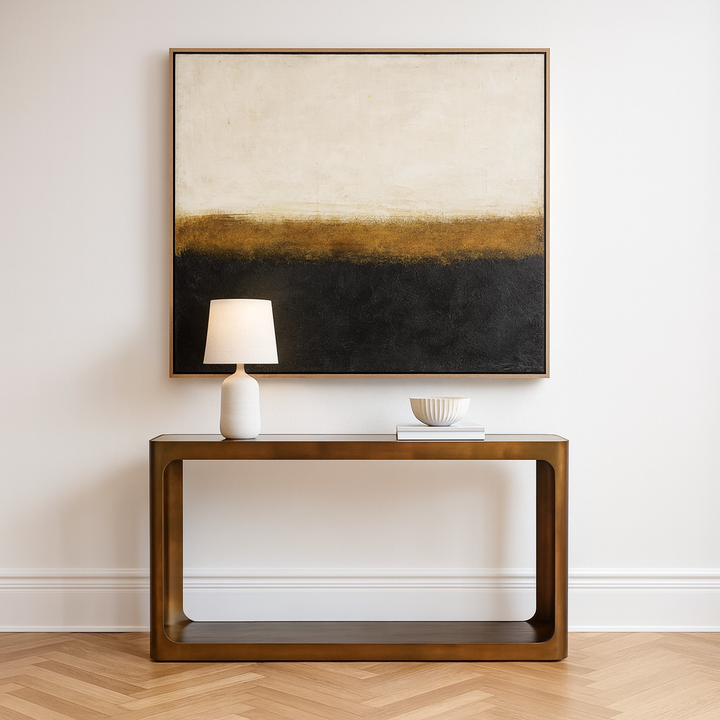 Thorpe Metal and Glass Console Table