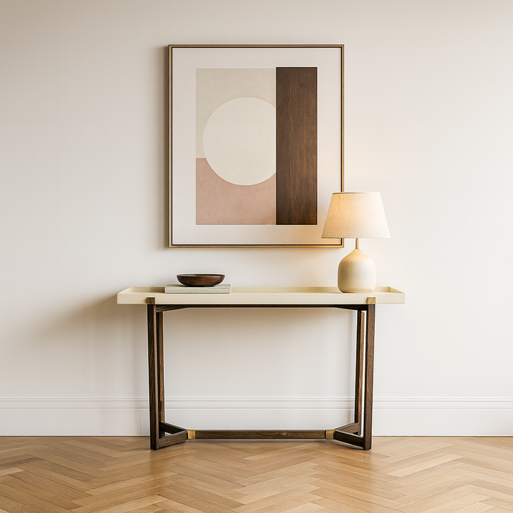 Looma Cream Shagreen Console Table