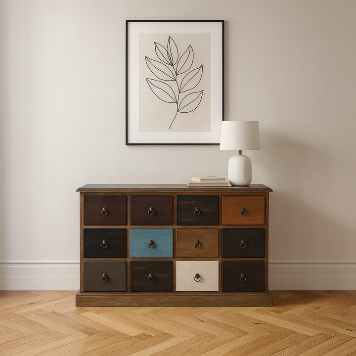 Loft Multicoloured Pine Wood Sideboard
