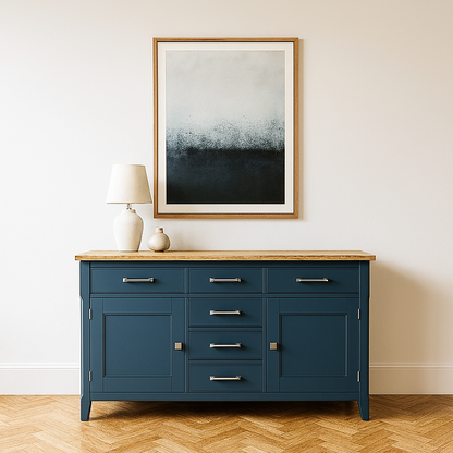 Signature Blue Oak Top Large Sideboard