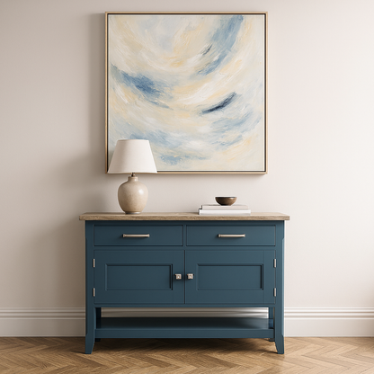 Signature Blue Small Oak Top Sideboard