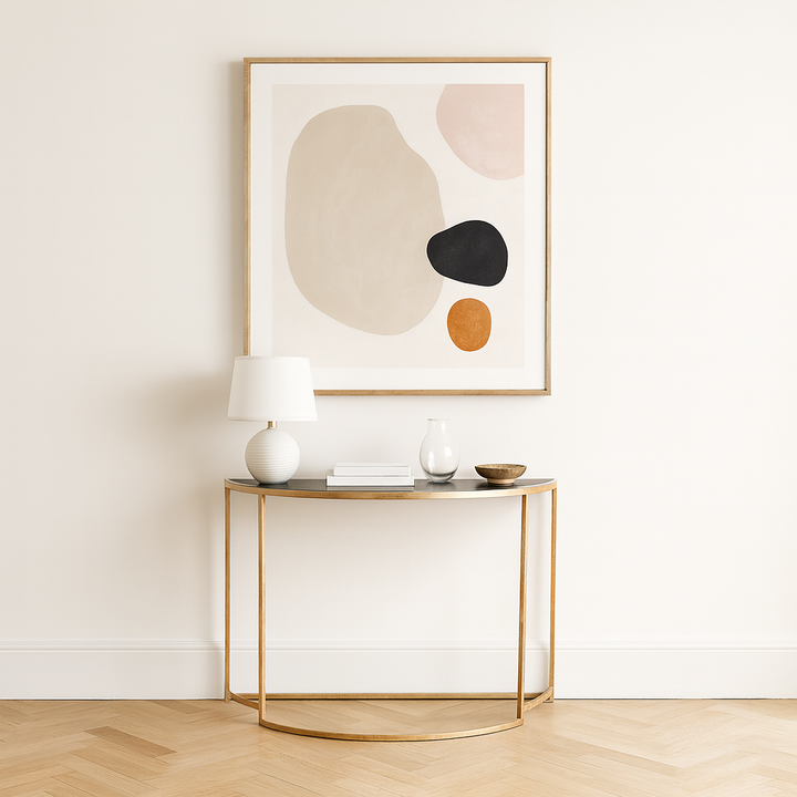 Veneziano Half Moon Console Table