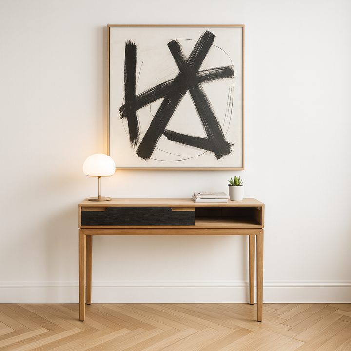 Gio Acacia Wood 1 Drawer Console Table