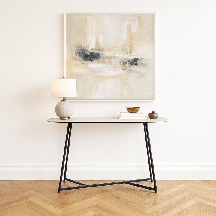Ukiah Grey Oak Veneer Console Table