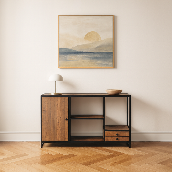 Ooki Reclaimed Wood Funky Open Console Table