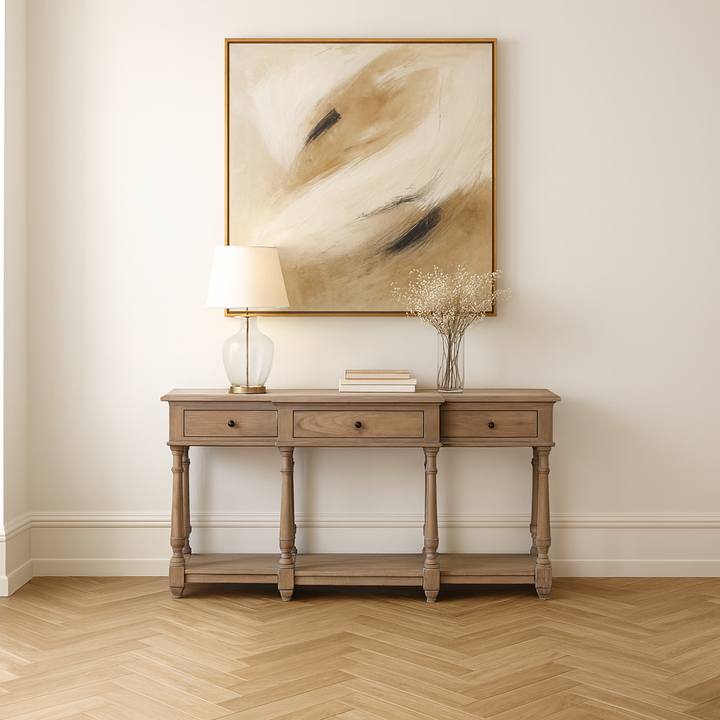 Rustic Breakfront White Cedar Rustic Breakfront Console | Solid Wood with Classic ...