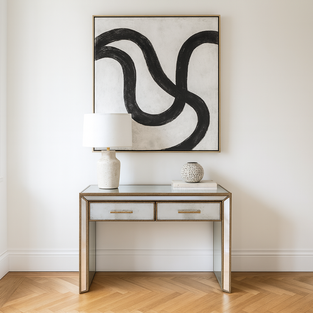 Brindisi Mirrored Glass Console Table