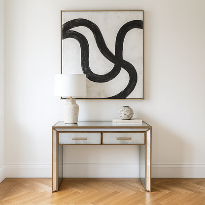 Brindisi Mirrored Glass Console Table