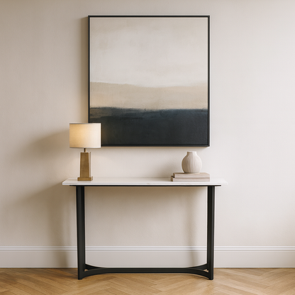 Hendrick White Marble Console Table