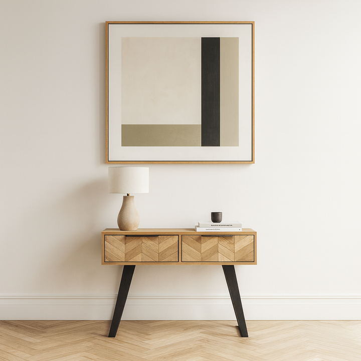 Amiya Mango Wood 2 Drawer Console Table