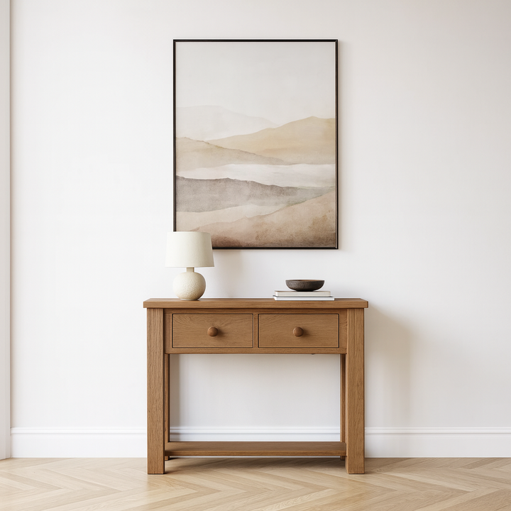 Torino Solid Oak Console Table