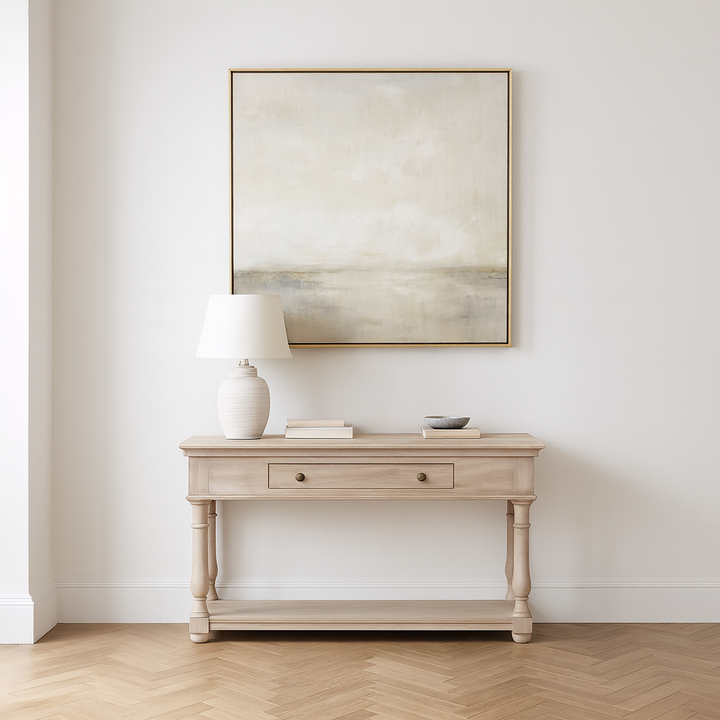 Everden Acacia Wood Single Drawer Console Table