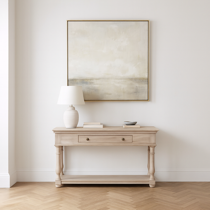 Everden Acacia Wood Single Drawer Console Table