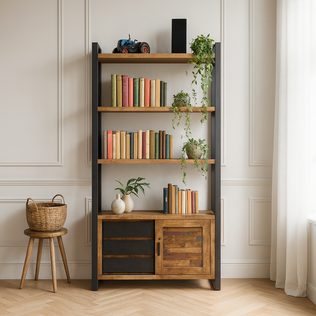 Urban Chic Large Bookcase with Storage