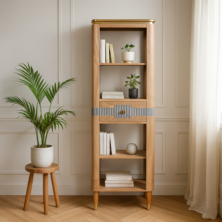 Hawksy Acacia Wood Open Bookcase