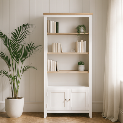Marlborough White Oak Large Bookcase
