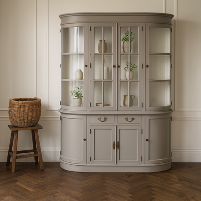 Elden Large Grey Mahogany Dresser Display Cabinet