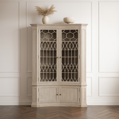 Arbouré White Cedar Concave Display Cabinet