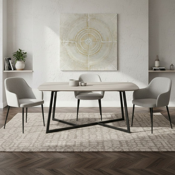 Ukiah Grey Oak 1.8m Dining Table