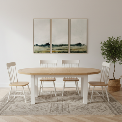 Deluxe Painted Oval Extendable Dining Table