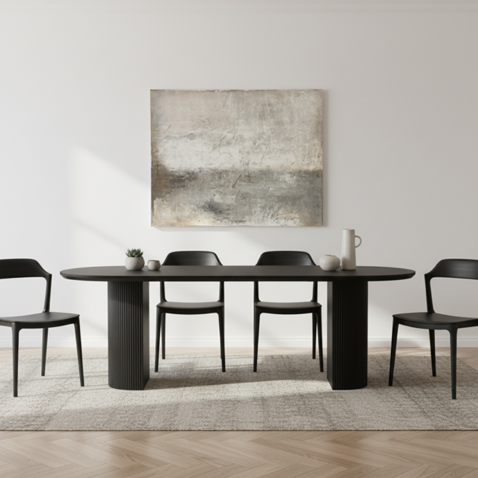 Orien 230cm Oval Acacia Wood Dining Table