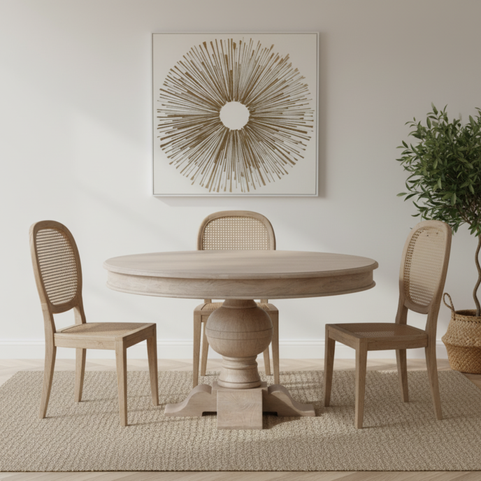 Corwin 139cm Round Acacia Dining Table