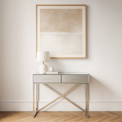 Rocco Mirrored Glass Console Table