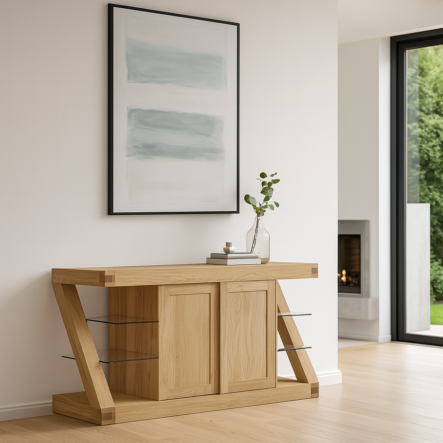 Z Solid Oak Large Sideboard - Sideboard - Heart of Kitchens