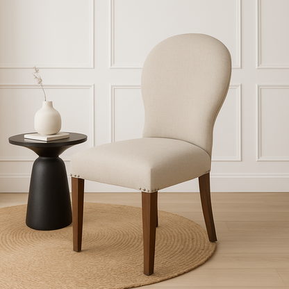 Walker Mango Wood Upholstered Dining Chair (Set of 2)