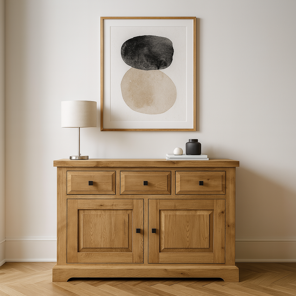 Deluxe Solid Oak Medium Sideboard