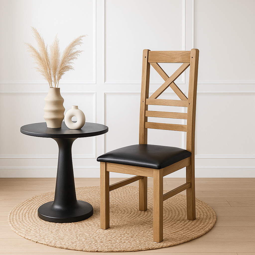 Deluxe Solid Oak Dining Chair (Set of 2)