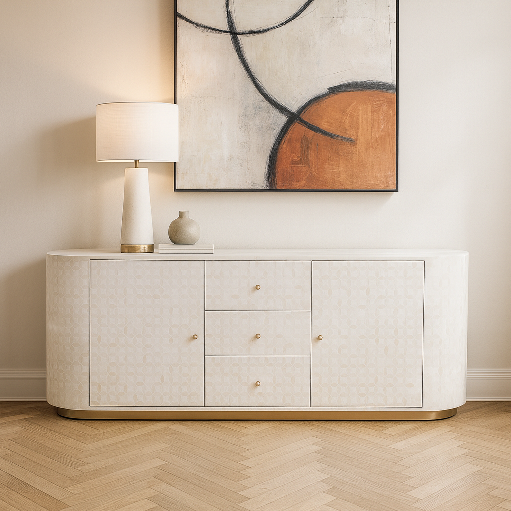 Aspen Bone Inlay Buffet Sideboard