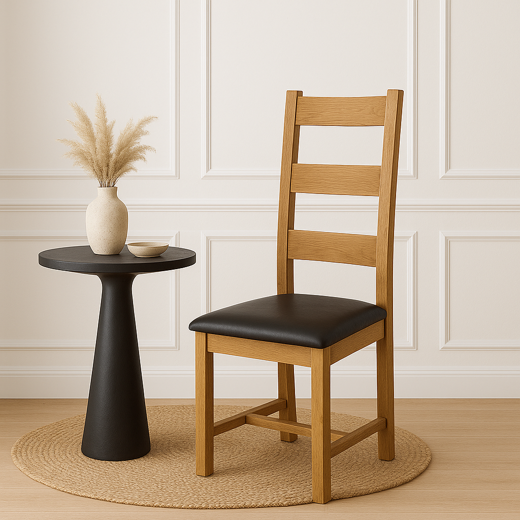 Deluxe Solid Oak Dining Chair (Set of 2)