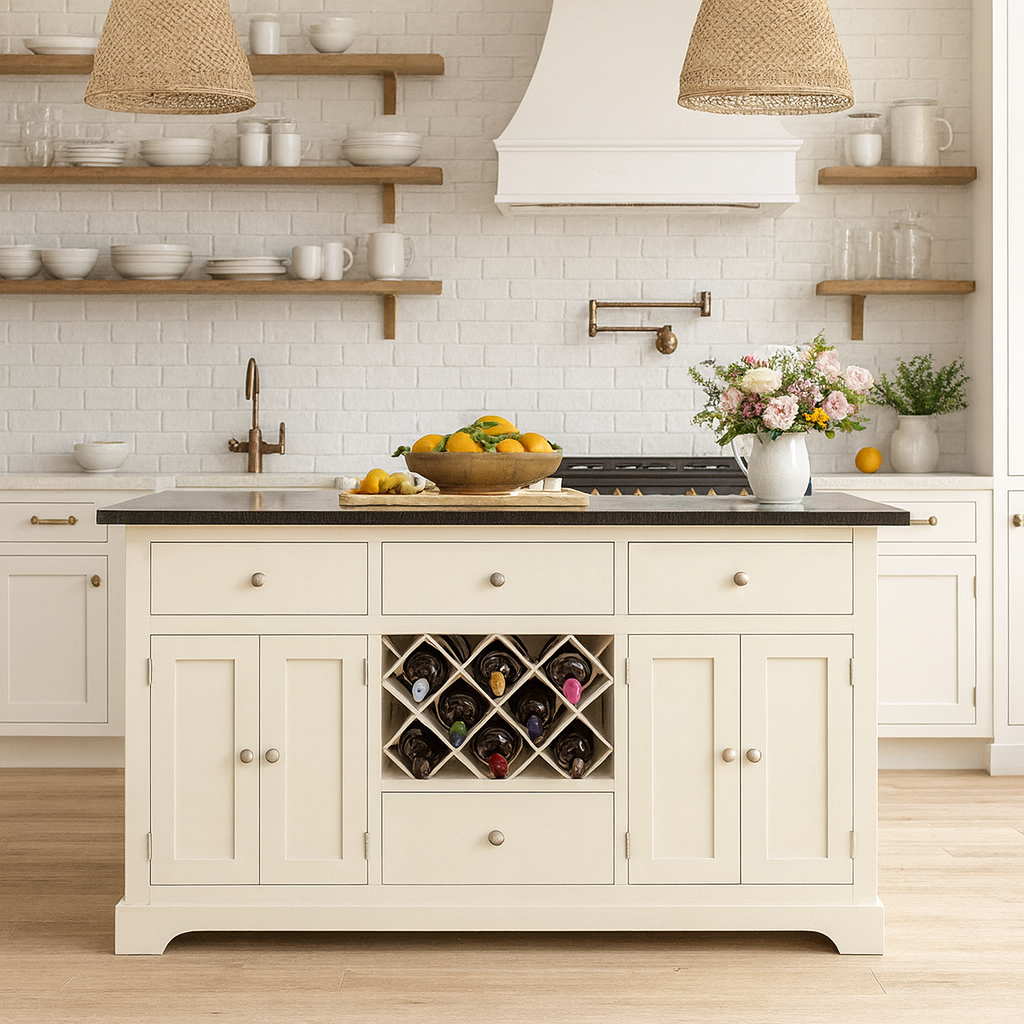 Windham Cream Painted Large Kitchen Island