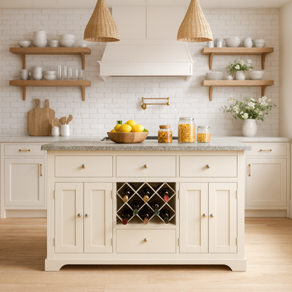 Windham Cream Painted Large Kitchen Island
