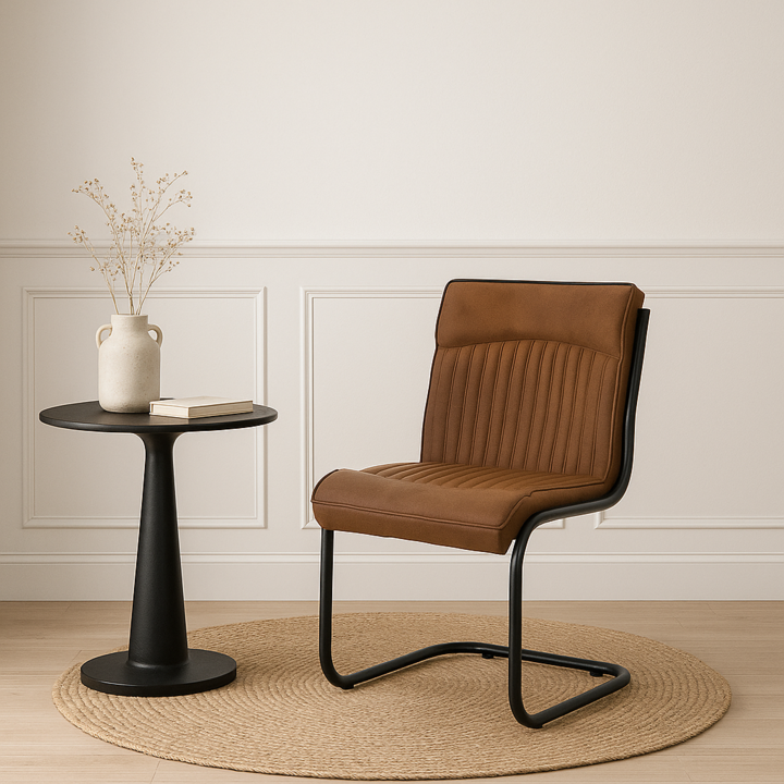 Billy Brown Leather Dining Chair