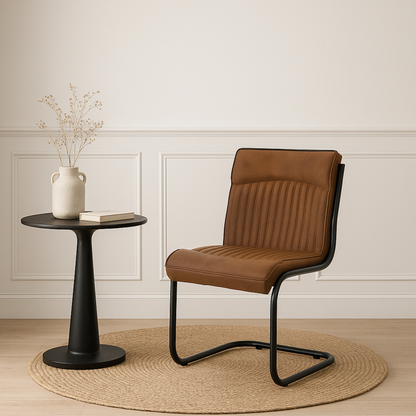 Billy Brown Leather Dining Chair