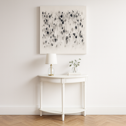 Heritage Pine Wood Half Moon Console Table