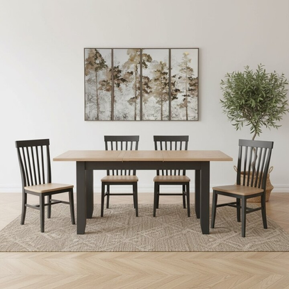 Bordeaux 1.4m Dark Grey Extendable Dining Table