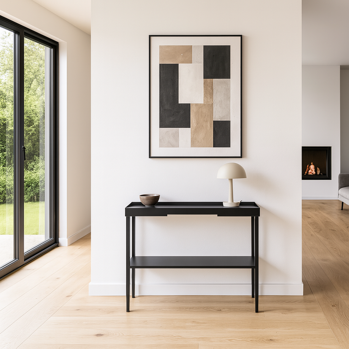 Marnie Black Wood Veneer Console Table